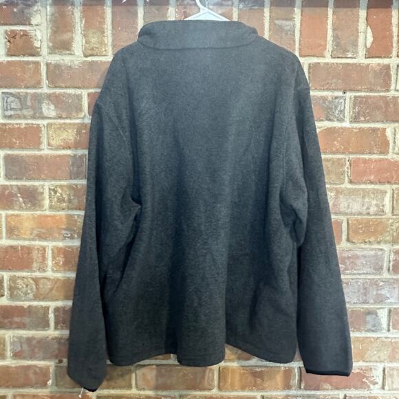 Lands' End Polartec Quarter Zip Fleece Pullover Jacket Size XXL Gray Lightweight - Picture 4 of 9